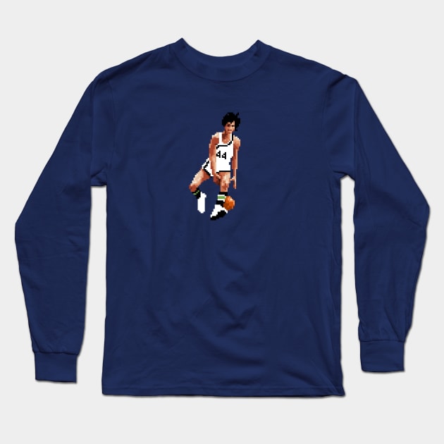 Pete Maravich Pixel Long Sleeve T-Shirt by qiangdade